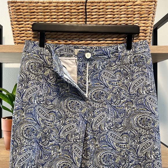 Talbots Mid-Rise Paisley Print Cotton Dress Pant Trouser, 8 - Picture 5 of 9